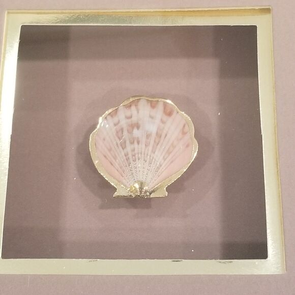 Figi Giftware abalone and gold shells display box wall decor 4 in 1 vintage - Picture 3 of 12